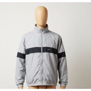 Nike Jacket 2000’s Gray/black Full Zipper Jacket. Men’s XL Sporty Gym Athleisure